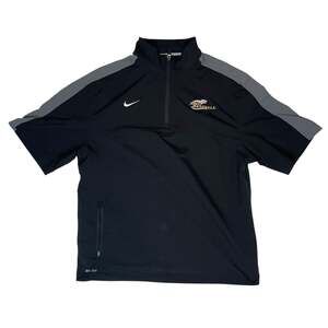 Nike Dri-FIT 1/4 Zip Pullover PNCC Baseball Black Gray Mens M